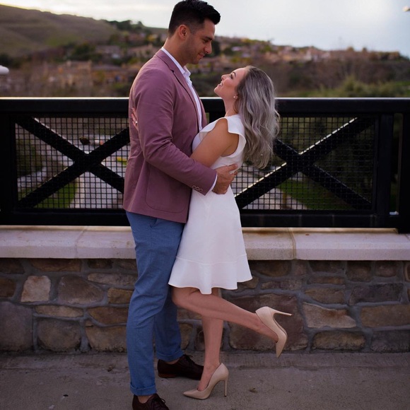 EXPRESS white Classy Dress Ruffle - Picture 5 of 5